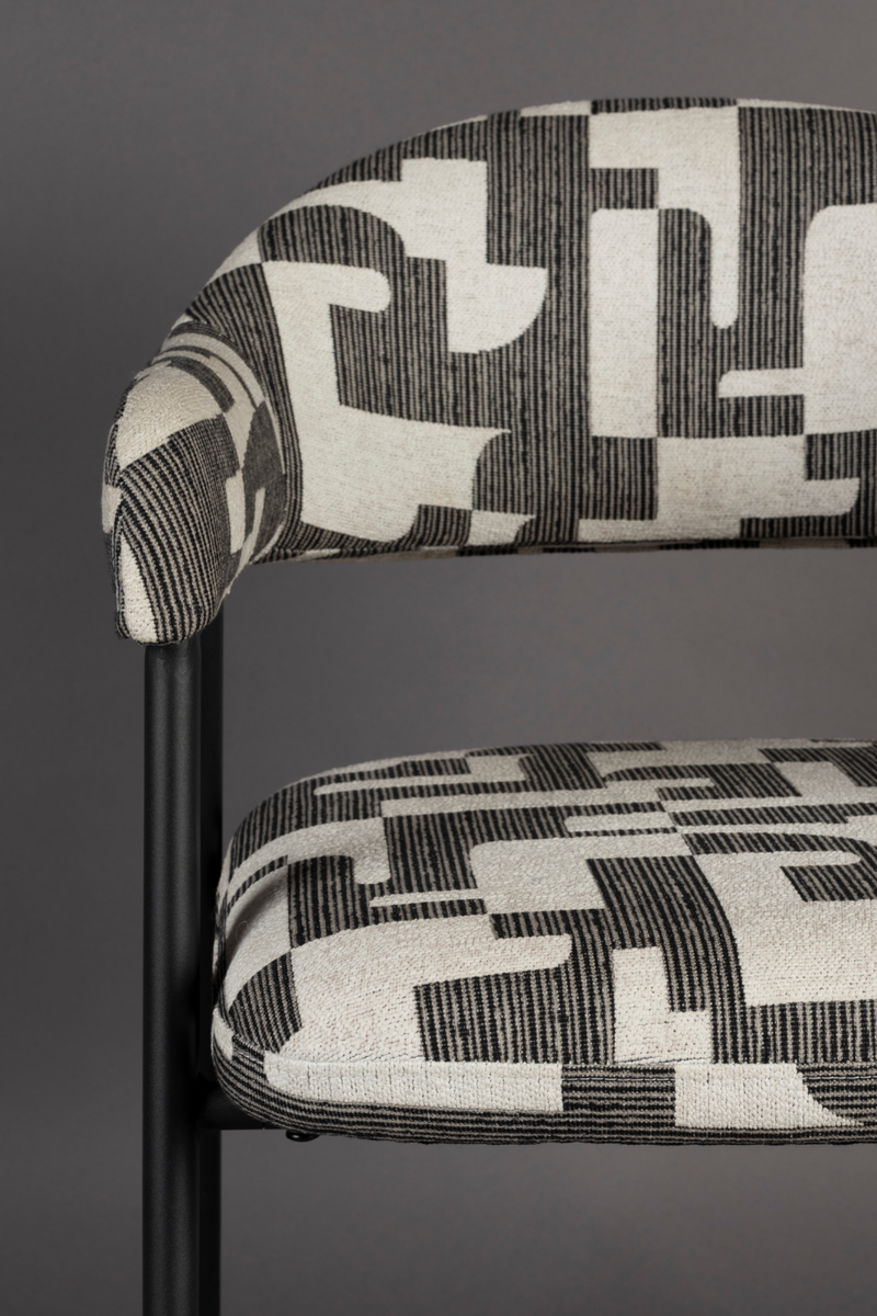 Graphic Patterned Dining Chair (2) | Dutchbone Miyo | Oroatrade.com