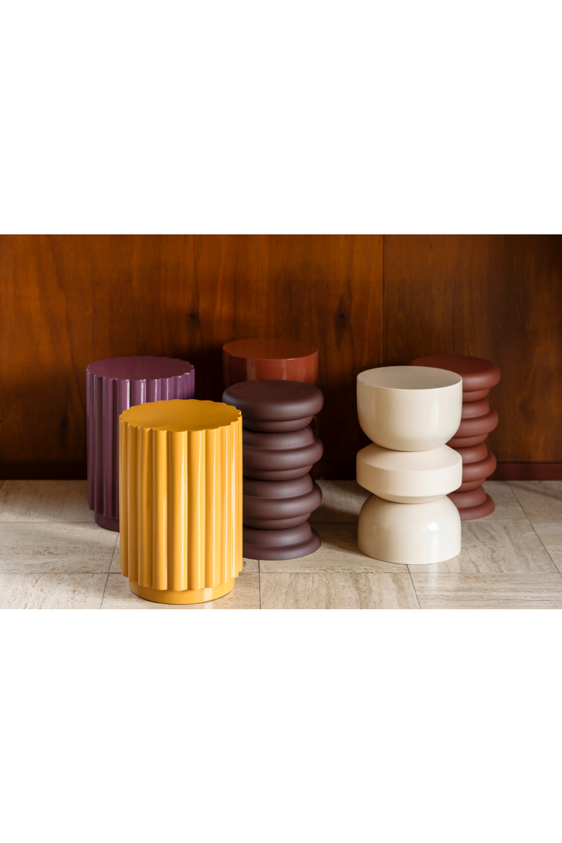 Fluted Cylindrical Stool | Dutchbone Camila | Oroatrade.com