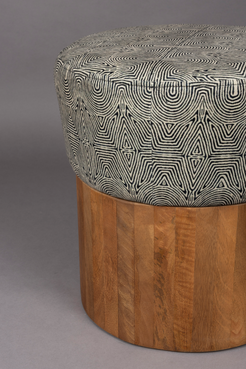 Graphic Print Stool | Dutchbone Fragment | Oroatrade.com