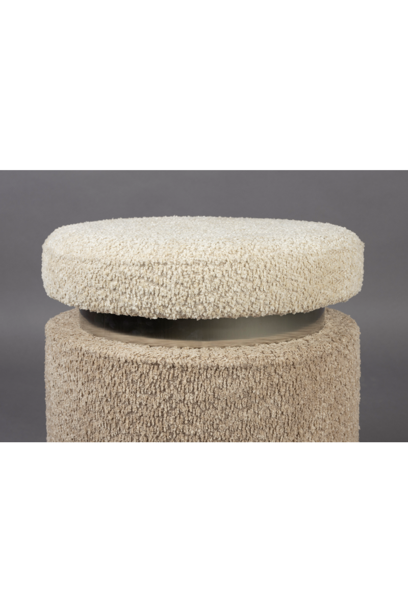 Bouclé Cylindrical Stool | Dutchbone Sen | Oroatrade.com