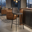 Velvet Upholstered Bar Stools (2) | Dutchbone Franky