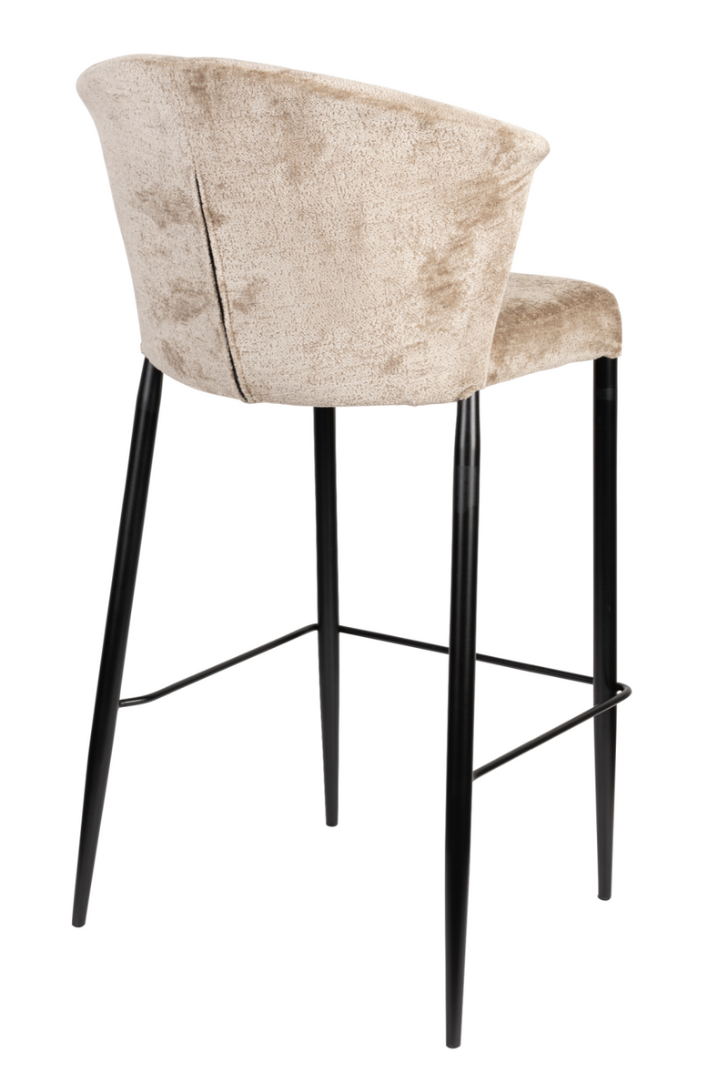 Beige Velvet Counter Stools (2) | Dutchbone Georgia | Oroatrade.com