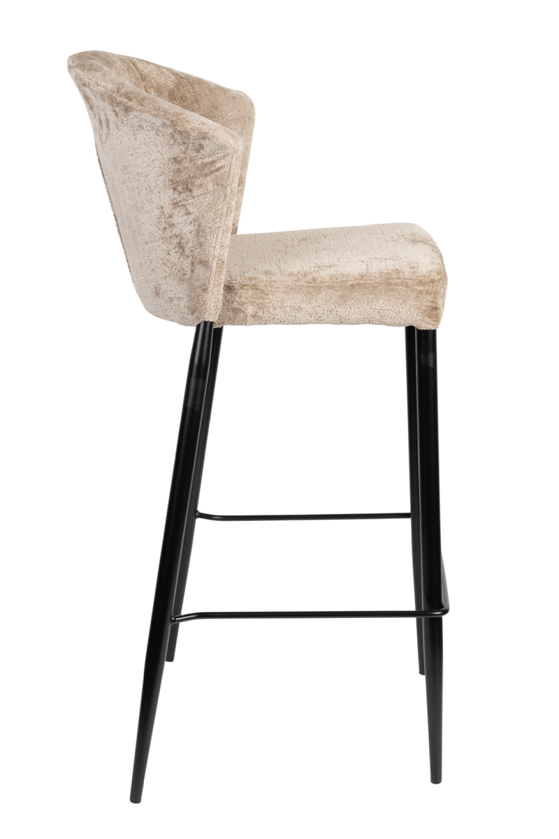 Beige Velvet Counter Stools (2) | Dutchbone Georgia | Oroatrade.com