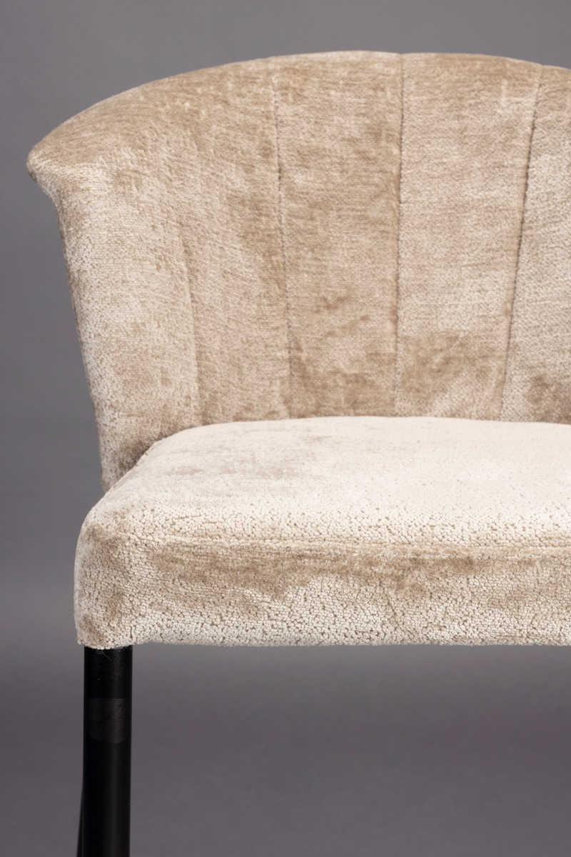 Beige Velvet Counter Stools (2) | Dutchbone Georgia | Oroatrade.com