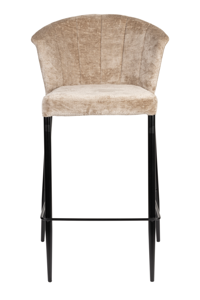 Beige Velvet Counter Stools (2) | Dutchbone Georgia | Oroatrade.com