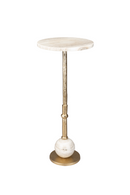 Marble Pedestal Side Table | Dutchbone Everest | Oroatrade.com