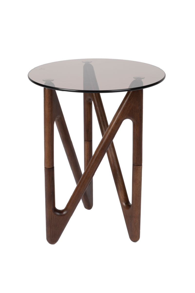 Round Glass Retro Side Table | Dutchbone Naia | Oroatrade.com