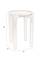 Brown Acacia Side Table | Dutchbone Shane | Oroatrade.com