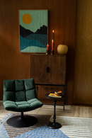 Black Pedestal Side Table | Dutchbone Odessa | Oroatrade.com