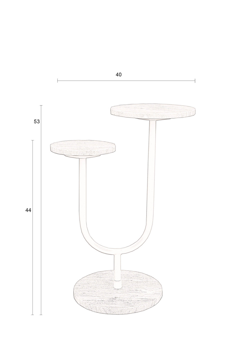 Beige Marble Modern Side Table | Dutchbone Miral | Oroatrade.com