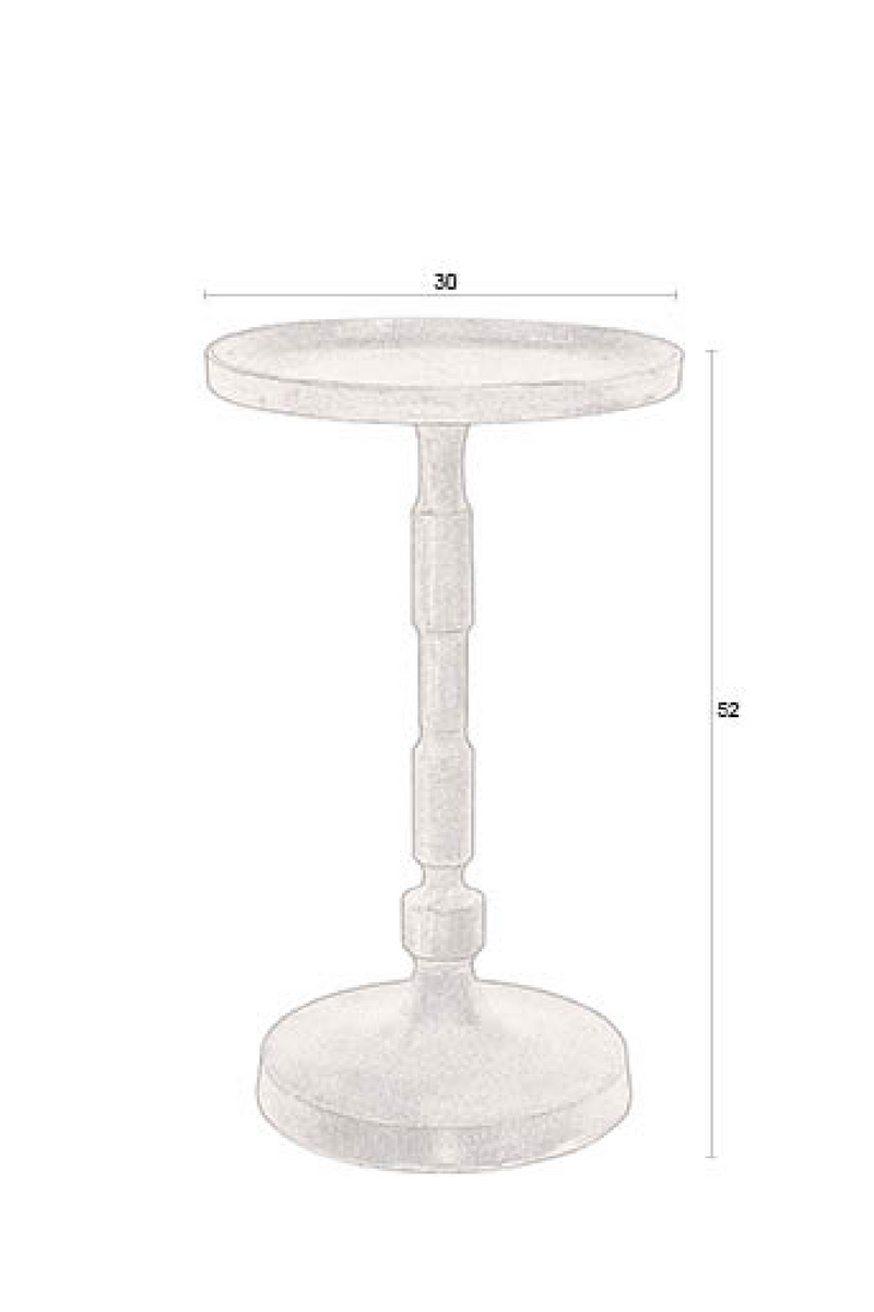Aluminum Pedestal Side Table | Dutchbone Vinod | Oroatrade.com