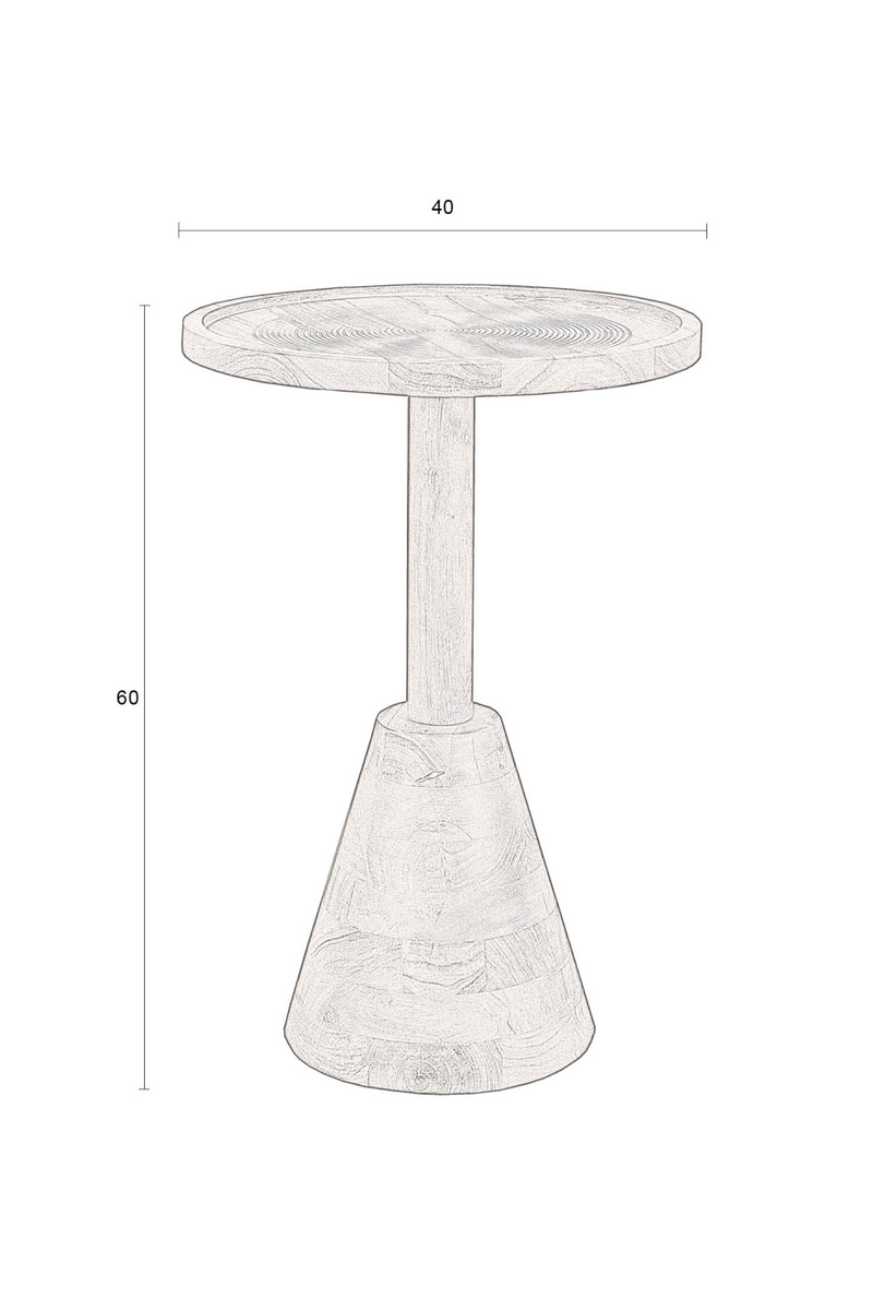 Acacia Pedestal Side Table | Dutchbone Zion | Oroatrade.com