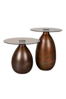 Brown Glass Side Table Set (2) | Dutchbone Selene | Oroatrade.com