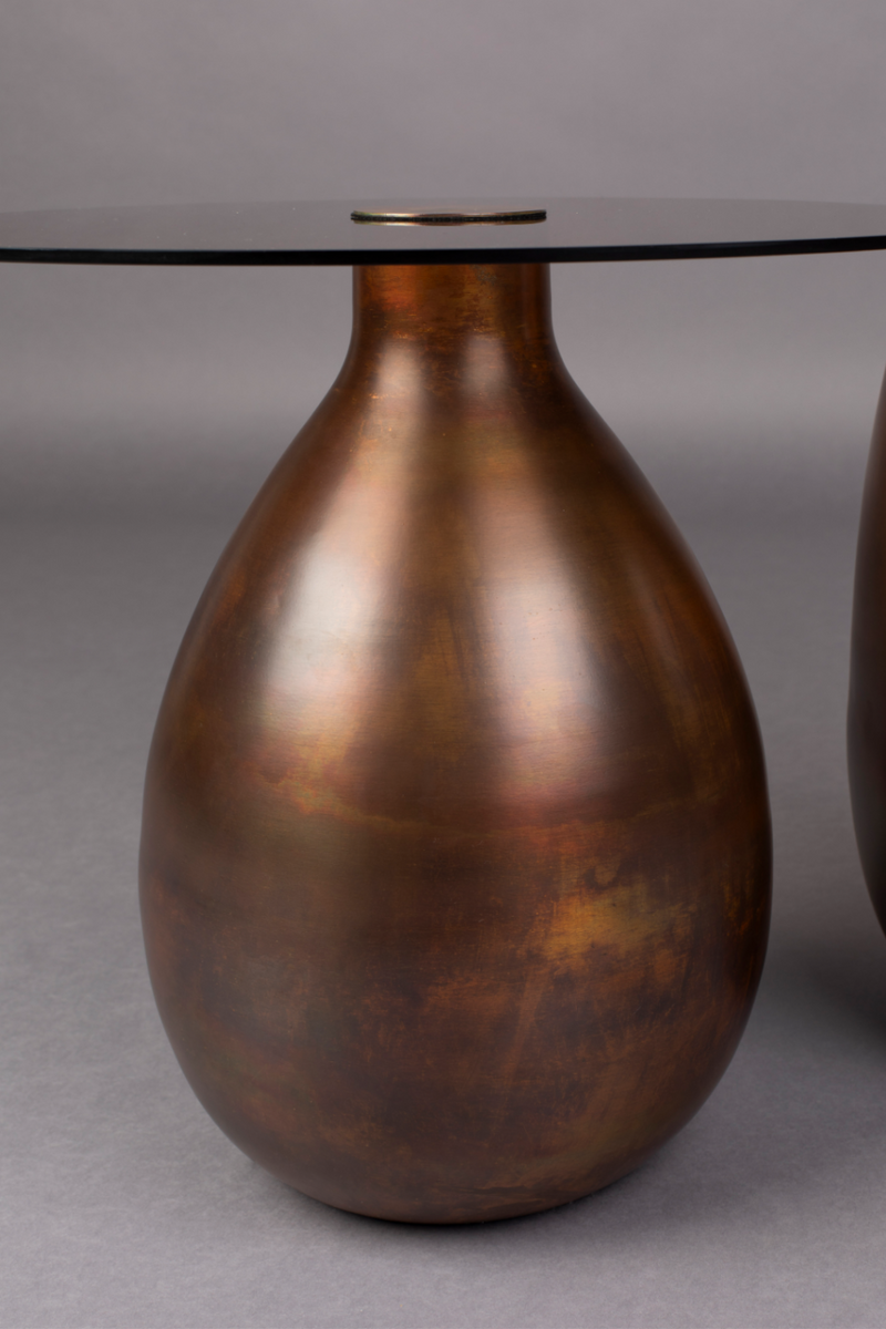 Brown Glass Side Table Set (2) | Dutchbone Selene | Oroatrade.com