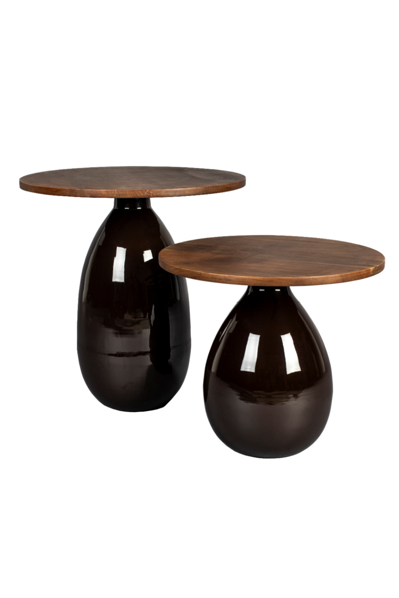 Enamelled Side Table Set (2) | Dutchbone Silvine | Oroatrade.com