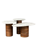 Marble Pedestal Side Tables (3) | Dutchbone Suki | Oroatrade.com