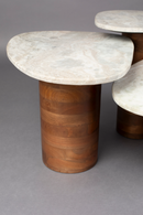 Marble Pedestal Side Tables (3) | Dutchbone Suki | Oroatrade.com