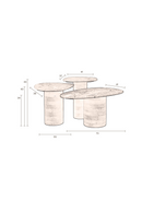 Marble Pedestal Side Tables (3) | Dutchbone Suki | Oroatrade.com