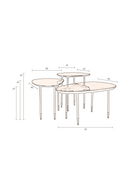 Black Iron Side Table Set (3) | Dutchbone Phyllis | Oroatrade.com