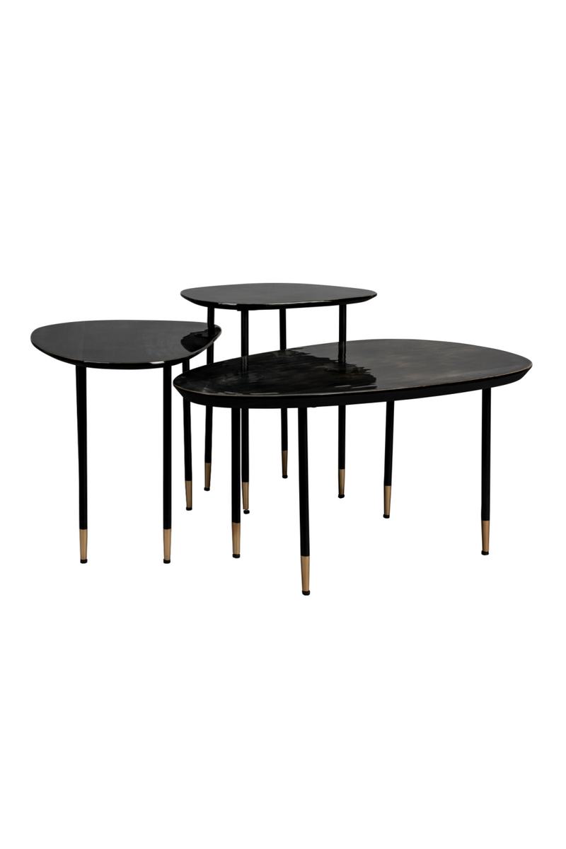 Black Iron Side Table Set (3) | Dutchbone Phyllis | Oroatrade.com