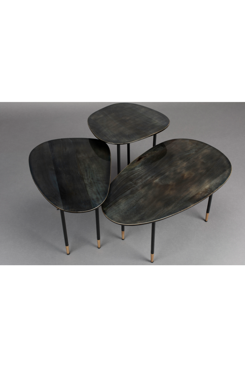 Black Iron Side Table Set (3) | Dutchbone Phyllis | Oroatrade.com