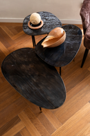 Black Iron Side Table Set (3) | Dutchbone Phyllis | Oroatrade.com
