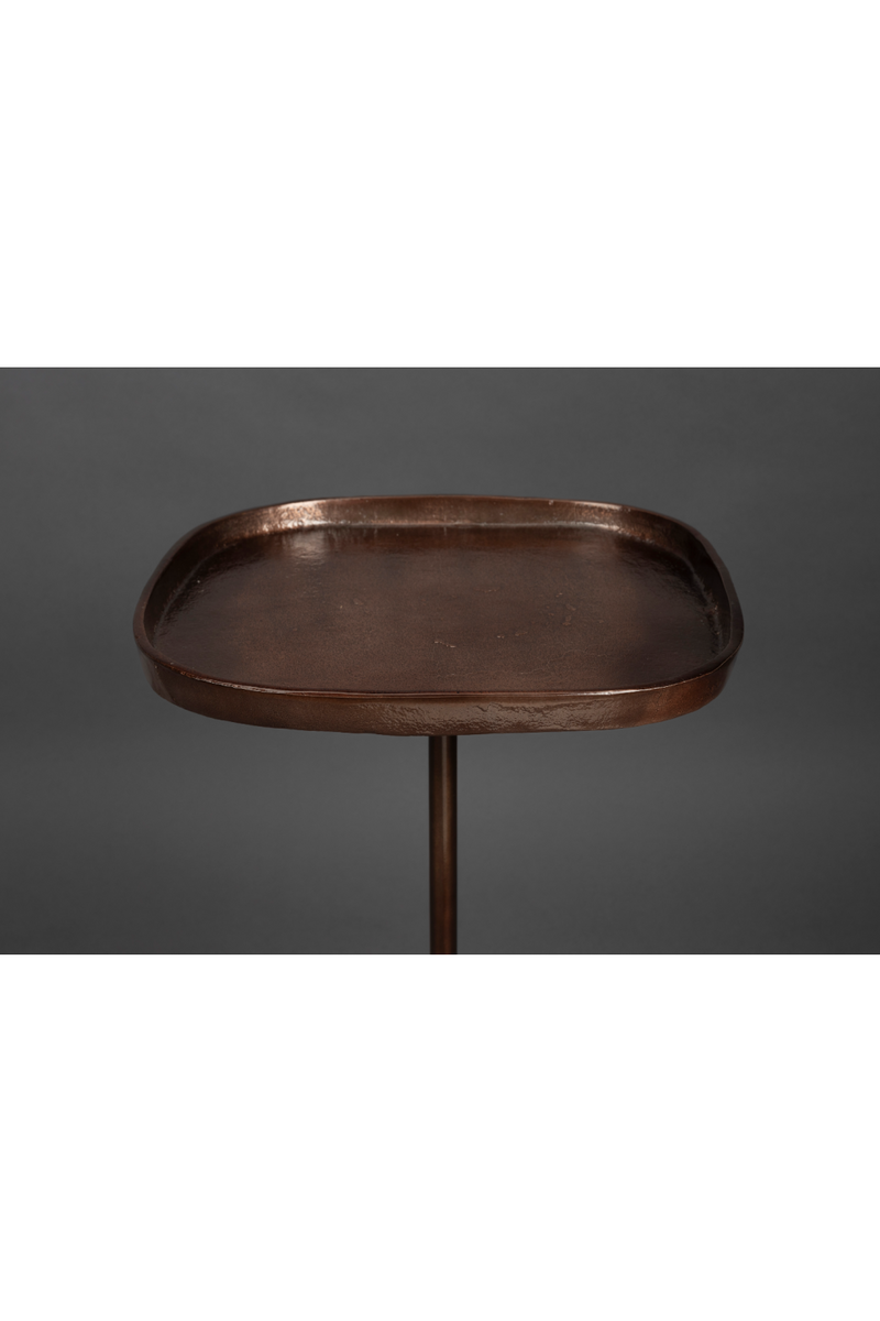 Bronze Pedestal Side Table | Dutchbone Rimo | Oroatrade.com