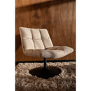 White Boucle Swivel Lounge Chair | Dutchbone Bar | Oroatrade.com