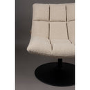 White Boucle Swivel Lounge Chair | Dutchbone Bar | Oroatrade.com