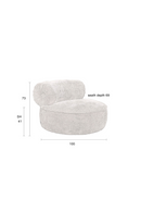 Round Modern Lounge Chair | Dutchbone Tilbury | Oroatrade.com