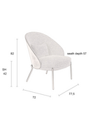 Beige Fabric Lounge Chair | Dutchbone Rodin | Oroatrade.com