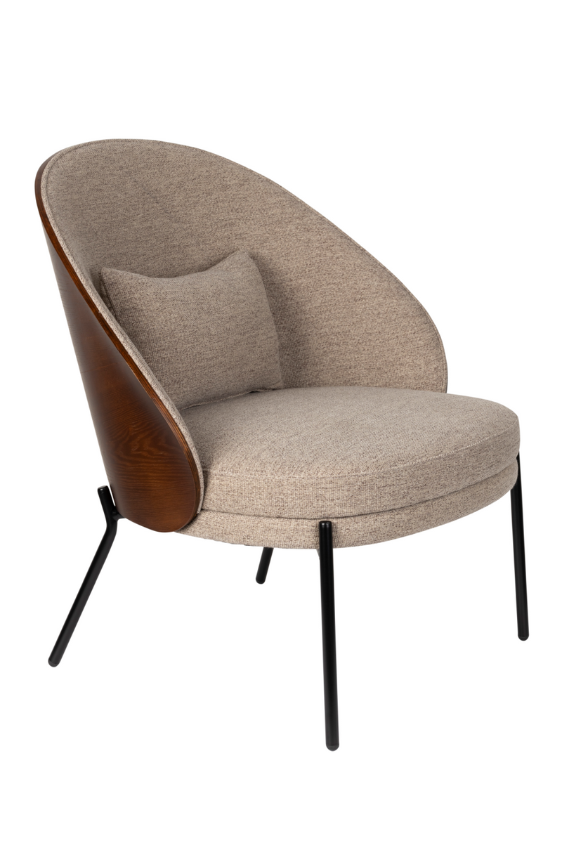 Beige Fabric Lounge Chair | Dutchbone Rodin | Oroatrade.com