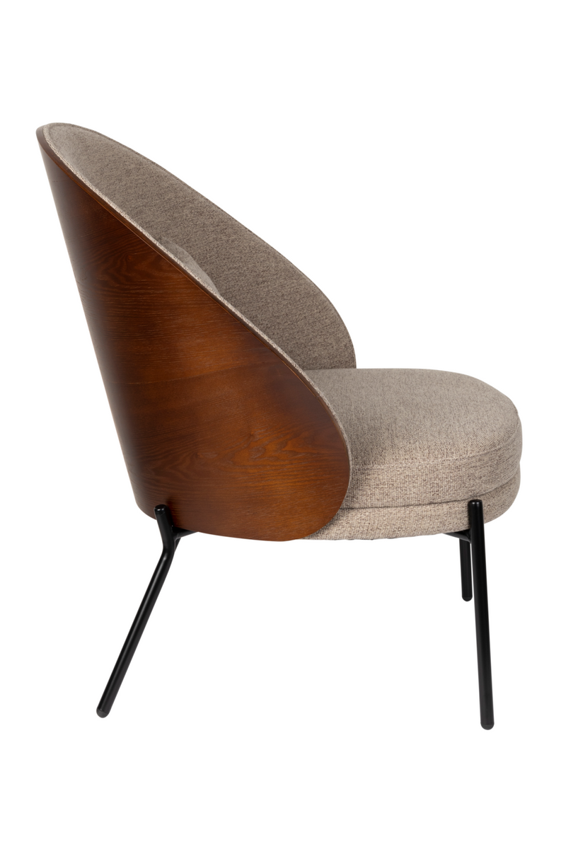 Beige Fabric Lounge Chair | Dutchbone Rodin | Oroatrade.com