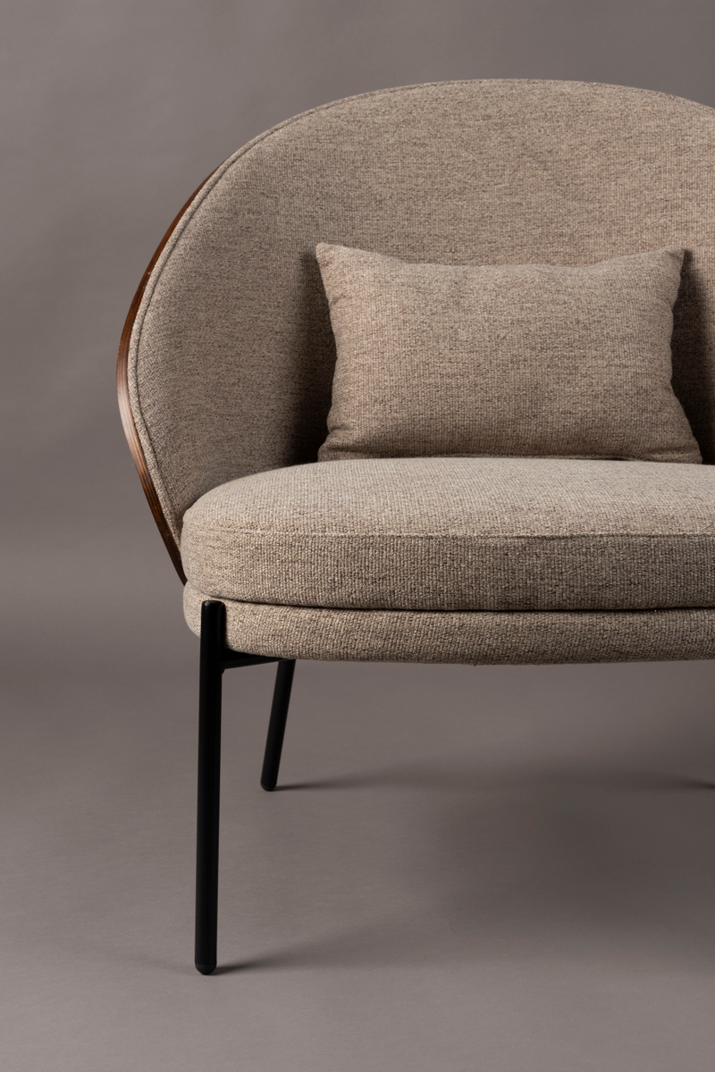 Beige Fabric Lounge Chair | Dutchbone Rodin | Oroatrade.com