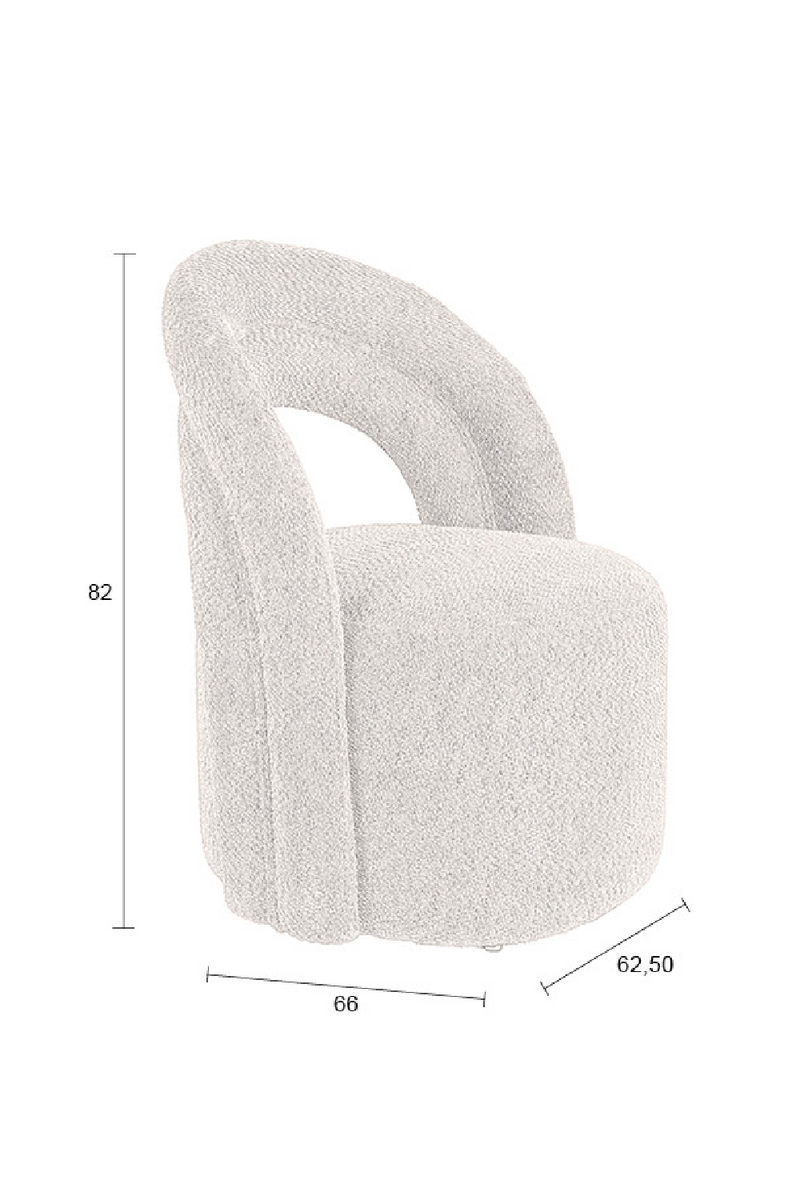 Bouclé Swivel Lounge Chair | Dutchbone Seina | Oroatrade.com