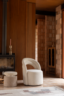 Bouclé Swivel Lounge Chair | Dutchbone Seina | Oroatrade.com