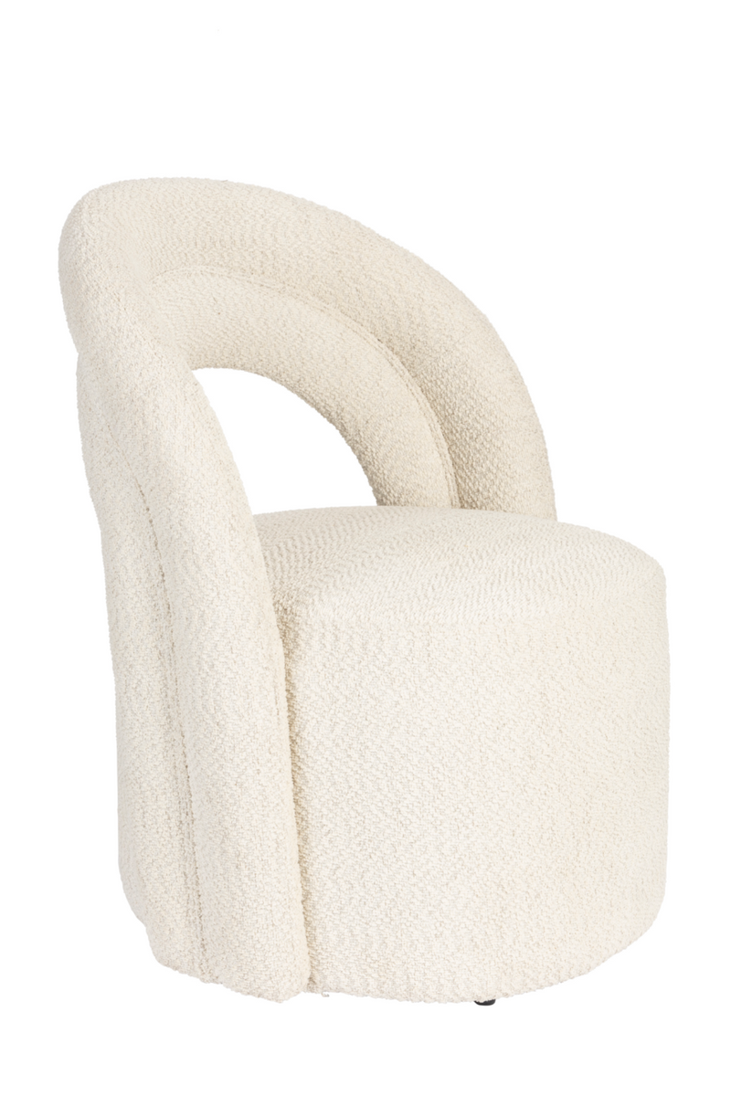 Bouclé Swivel Lounge Chair | Dutchbone Seina | Oroatrade.com