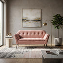 Pink Velvet 2-Seater Sofa | Dutchbone Kate