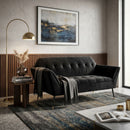 Black Velvet 2-Seater Sofa | Dutchbone Kate