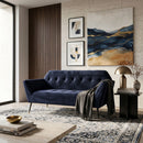 Deep Blue Velvet 2-Seater Sofa | Dutchbone Kate