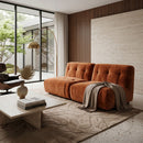 Orange Velvet Sofa | Dutchbone Giada