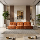 Orange Velvet Sofa | Dutchbone Giada