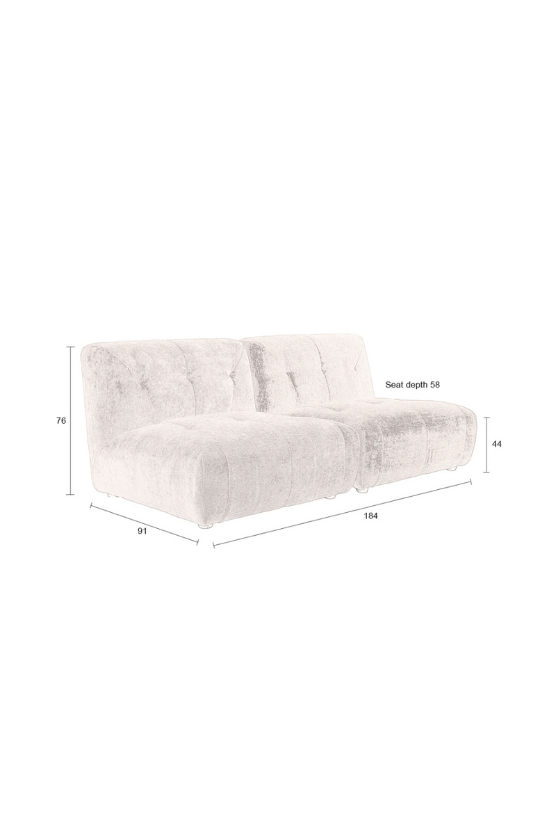 Velvet Modular 2-Seater Sofa | Dutchbone Giada | Oroatrade.com