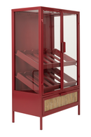 Red Wooden Wine Cabinet | Dutchbone Mori | Oroatrade.com