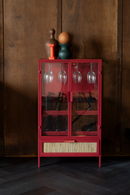Red Wooden Wine Cabinet | Dutchbone Mori | Oroatrade.com