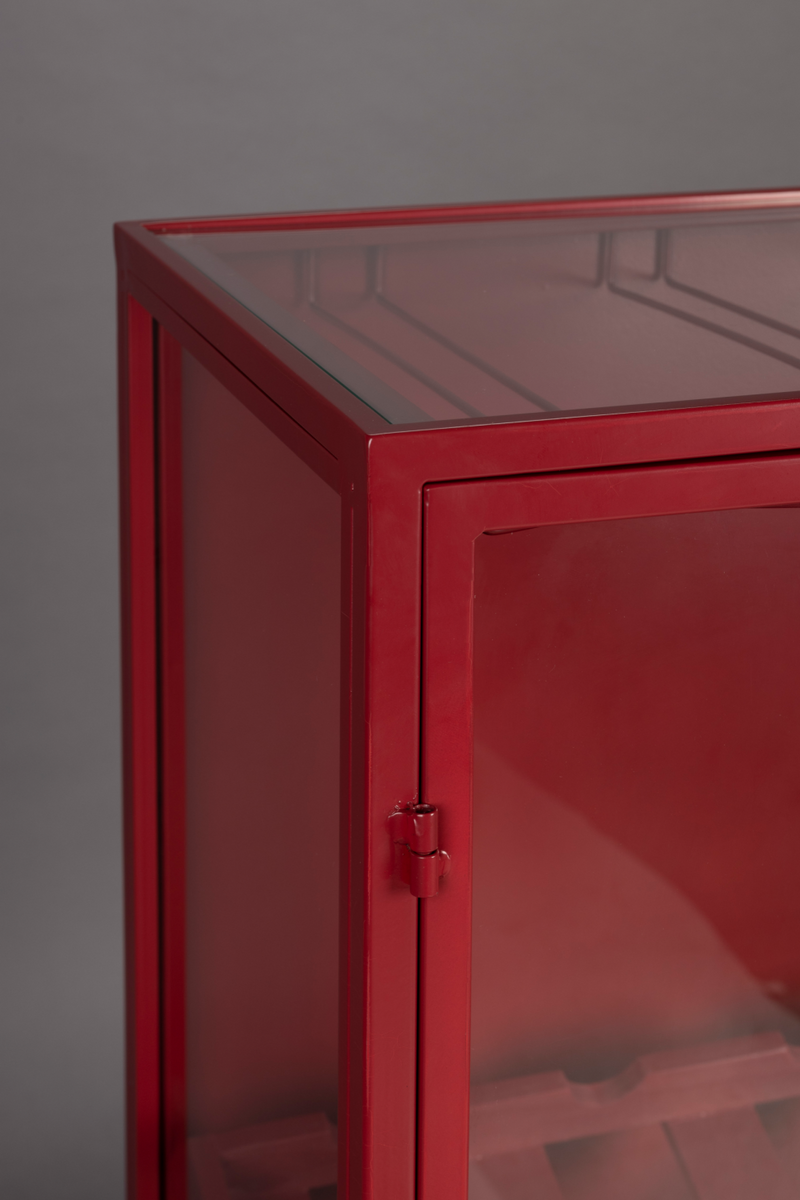 Red Wooden Wine Cabinet | Dutchbone Mori | Oroatrade.com