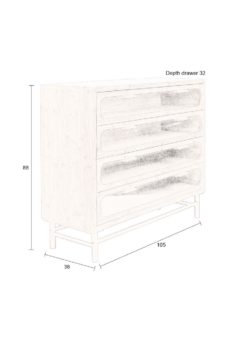 Bamboo Drawer Cabinet | Dutchbone Caroun | Oroatrade.com