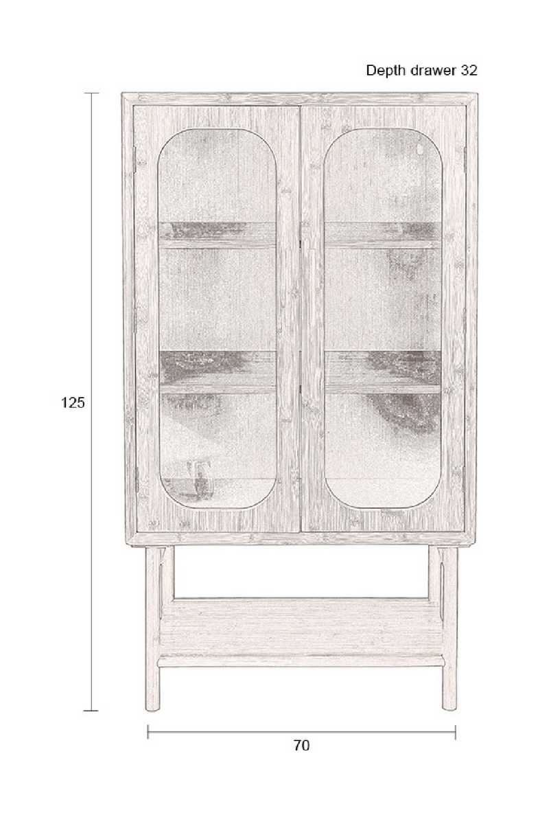 Bamboo 2-Door Cabinet | Dutchbone Caroun | Oroatrade.com