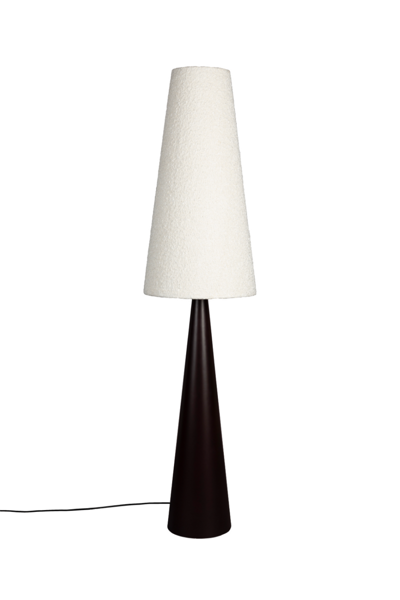 Beige Bouclé Conical Floor Lamp | Dutchbone Miki | Oroatrade.com