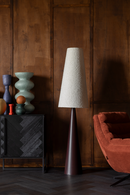 Beige Bouclé Conical Floor Lamp | Dutchbone Miki | Oroatrade.com